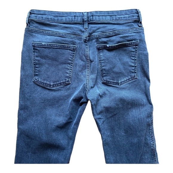 Free People Girlfriend Straight Leg Jeans in Washed Black - Picture 4 of 9